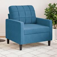 Fauteuil 60 cm fluweel blauw - thumbnail