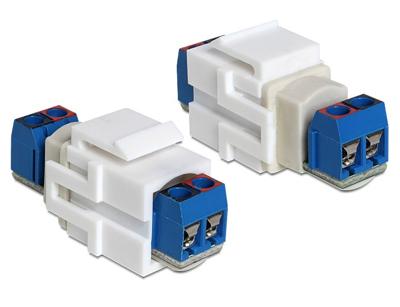 DeLOCK 86323 terminalblock terminalblock Blauw, Wit kabeladapter/verloopstukje