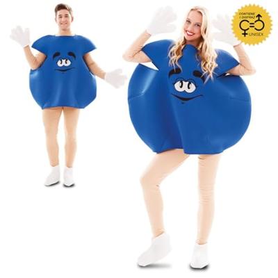 Emoji kleding Snoepje blauw - thumbnail