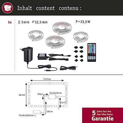 Paulmann 78875 LED-strip basisset Met connector (male) 230 V 3.6 m RGBW 1 set(s) Paulmann 78875 LED-strip basisset Met connector (male) 230 V 3.6 m RGBW 1 set(s)