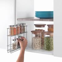 Metaltex Space Saver Smart Kitchen Uitschuifbaar Kruidenrek 6x28x22 cm Zilver - thumbnail
