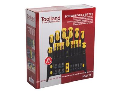 Schroevendraaier- en bitset 39 st Toolland - Toolland