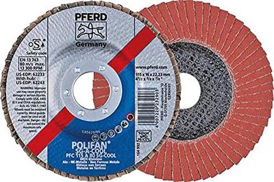 PFERD TOOLS 67656115 PFF 115 A-COOL 60 SG INOX+ALU Lamellenschijf Diameter 115 mm 10 stuk(s)