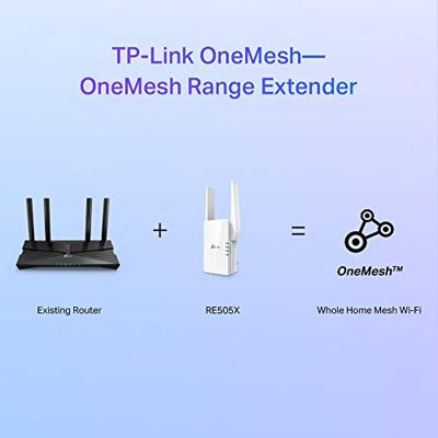 TP-Link RE505X AX1500 Dual Band Wi-Fi 6 Range Extender, Broadband/Wi-Fi Extender,Booster/Hotspot with 1 Gigabit Port & 2 External Antennas, Built-In Access Point Mode, UK Plug,White