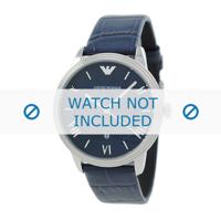 Horlogeband Armani AR1651 Leder Blauw 20mm - thumbnail