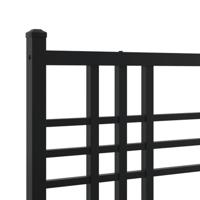 Bedframe met hoofd- en voeteneinde metaal zwart 100x190 cm - thumbnail