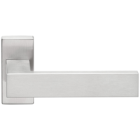 Formani Square LSQ4/Q32G deurkruk dubbel geveerd op rozet - mat RVS - thumbnail