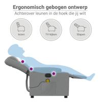 Massagestoel verstelbaar stof lichtgrijs - thumbnail