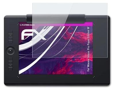 atFoliX Kunststof Gepantserde Glasfolie compatibel met Wacom Intuos Pro Paper Edition M Glasfolie, 9H Hybrid-Glass FX Gepantserd Glas van Kunststof