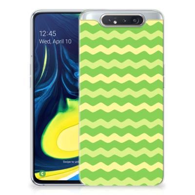 Samsung Galaxy A80 | TPU bumper | Waves Green