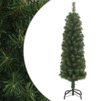 VidaXL Kunstkerstboom met standaard smal 120 cm pvc groen - thumbnail