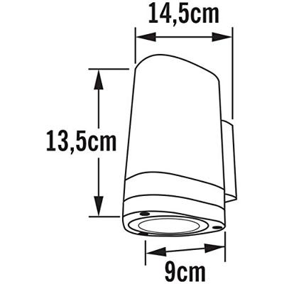 KonstSmide WandspotModena Down zwart - 7511-750