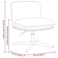 Kantoorstoel draaibaar stof crmekleurig - thumbnail