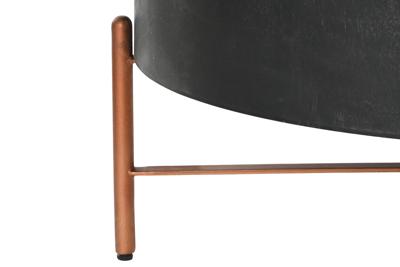 Hoofdtafel DKD Home Decor Metaal Aluminium 90 x 90 x 45 cm Mangohout