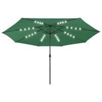 Parasol met LED-verlichting 400 cm groen - thumbnail