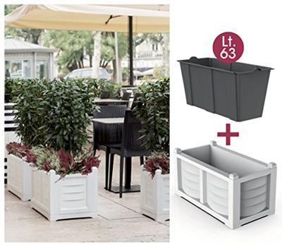 Bama kit arredo plantenbak 80x42.5x42 cm wit