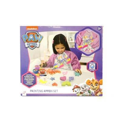 Paw Patrol vingerverfset met schort roze