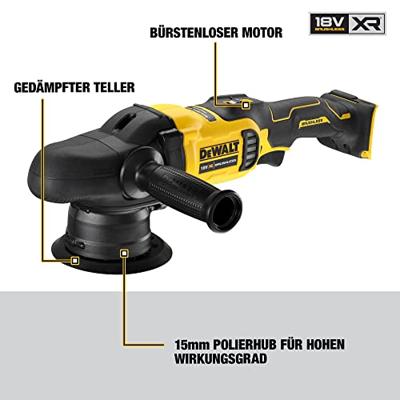 DeWalt DCM848N | Haakse Polijstmachine | 18V | XR | Brushless - DCM848N-XJ - thumbnail
