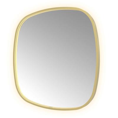 Spiegel Hotbath &MORE 80x80 cm LED-Verlichting Spiegelverwarming Deens Ovaal Geborsteld Messing PVD Spiegel Hotbath &MORE 80x80 cm LED-Verlichting Spiegelverwarming Deens Ovaal Geborsteld Messing PVD