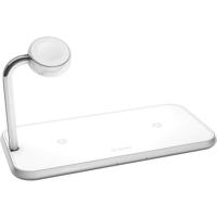 ZENS Dual qi Apple-Watch ZEDC05W Inductie lader 2000 mA Uitgangen Qi-standaard Wit - thumbnail
