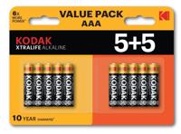 Kodak XTRALIFE Alkaline AAA Battery 10 (5+5 pack) - thumbnail