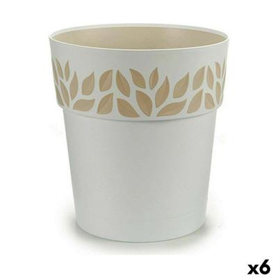 Zelfwaterende bloempot Stefanplast Cloe Wit Plastic 29 x 29 x 29 cm (6 Stuks)