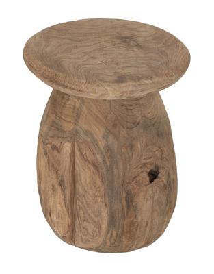 MUST Living Bijzettafel 'Bromo' Teakhout, Ø35cm