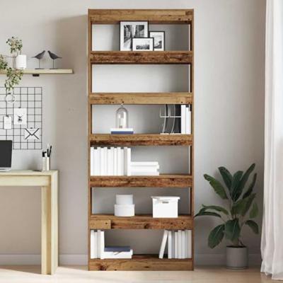 Boekenkast met plank Oud hout 80 x 30 x 198 cm Bewerkt hout - thumbnail