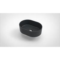 Opbouw Waskom Arcqua Case Ovaal 40x28 cm Mat Antraciet Arcqua - thumbnail