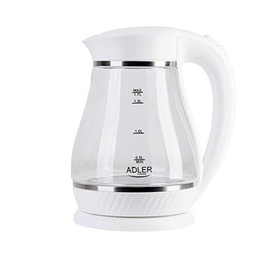 Adler AD 1274 B waterkoker 1,7 l Wit, Transparant 2200 W
