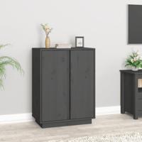 Dressoir 60x35x80 cm massief grenenhout grijs - thumbnail