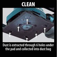 Makita BO4555K Vlakschuurmachine in koffer | 112x102 200w - BO4555K - thumbnail