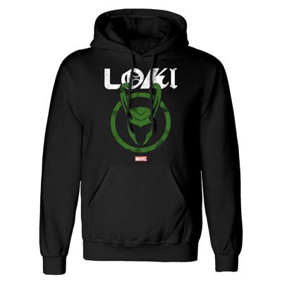 Unisex Hoodie Marvel Distressed Logo Zwart - Maat: L