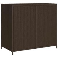 Tuinkast 83x45x76 cm poly rattan bruin - thumbnail