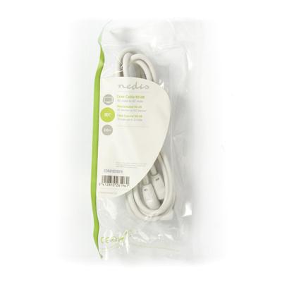 Coaxkabel 90 dB | IEC (Coax) Male - IEC (Coax) Male | 2,0 m | Wit