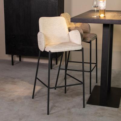 LABEL51 Barkruk Joni - Crème - Elegance - Zithoogte 78