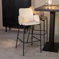 LABEL51 Barkruk Joni - Crème - Elegance - Zithoogte 78 - thumbnail