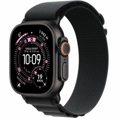 Apple Watch Ultra 3 GPS + Cellular - 49 mm - Zwarte titanium kast - Zwarte Alpine Loop-band - Groot Apple Watch Ultra 3 GPS + Cellular - 49 mm - Zwarte titanium kast - Zwarte Alpine Loop-band - Groot