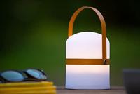 Lucide LITTLE JOE - Oplaadbare Tafellamp Binnen/Buiten - Accu/Batterij - Ø 10 cm - LED Dimb. - 1x0,3W 3000K - IP44 - Bruin - thumbnail