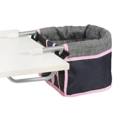 Poppen Tafelstoeltje - Melange Navy Grijs