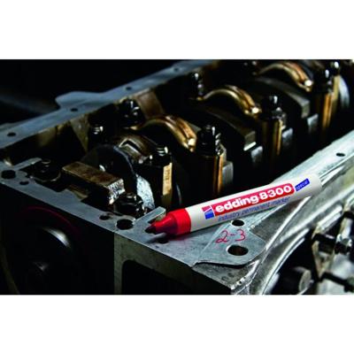 Edding Industriële permanentmarker | rood | streepbreedte 1,5-3 mm ronde punt | 10 stuks - 4-8300002 4-8300002