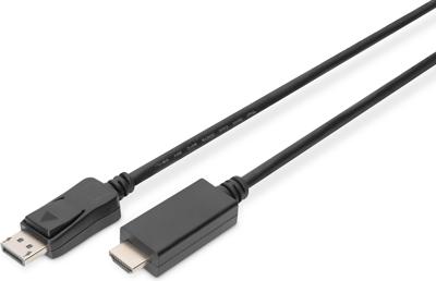 Digitus AK-340303-030-S DisplayPort-kabel DisplayPort / HDMI Adapterkabel DisplayPort-stekker, HDMI-A-stekker 3.00 m Zwart Afgeschermd (drievoudig)