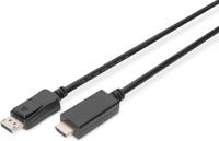 Digitus AK-340303-030-S DisplayPort-kabel DisplayPort / HDMI Adapterkabel DisplayPort-stekker, HDMI-A-stekker 3.00 m Zwart Afgeschermd (drievoudig) - thumbnail