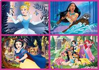 Set met 4 puzzels van 50 tot 150 stukjes Disney® Prinsessen EDUCA roze - thumbnail