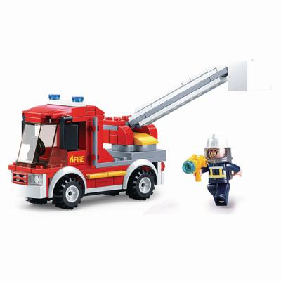 Sluban Fire Brigade small turntable ladder bouwstenen set (M38-B0632) Sluban Fire Brigade small turntable ladder bouwstenen set (M38-B0632)