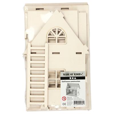 Creativ Company Diy poppenhuis, h: 25 cm, afm 18x27 cm, 1 stuk Creativ Company Diy poppenhuis, h: 25 cm, afm 18x27 cm, 1 stuk