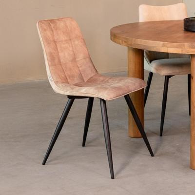 LABEL51 Eetkamerstoel 'Jelt' Velvet, kleur Zand