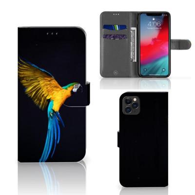 Apple iPhone 11 Pro Max | Telefoonhoesje | Met pasjeshouder | Papegaai