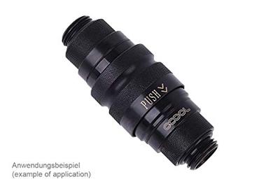 Alphacool Eiszapfen quick release koppeling G1/4 AG - Deep Black sluiting