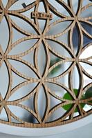 NeXtime NE-3194WI Wandklok Dia. 50 Cm, Hout/spiegel, Wit - thumbnail